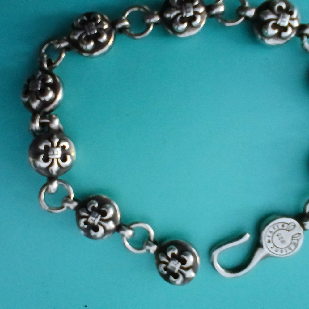 Chrome Hearts Silver Floral Bracelet